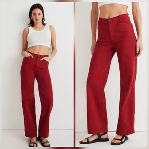❤️ MADEWELL EMMETT WIDE LEG HIGH RISE PANTS - GARMENT DYED, 8 (29)